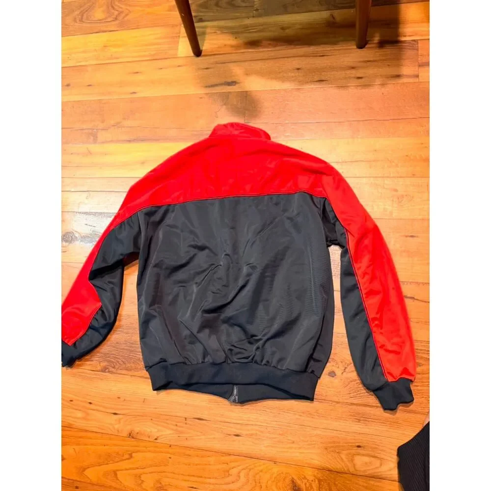 uma Men’s Black & Red Full-Zip Track Jacket Size Large